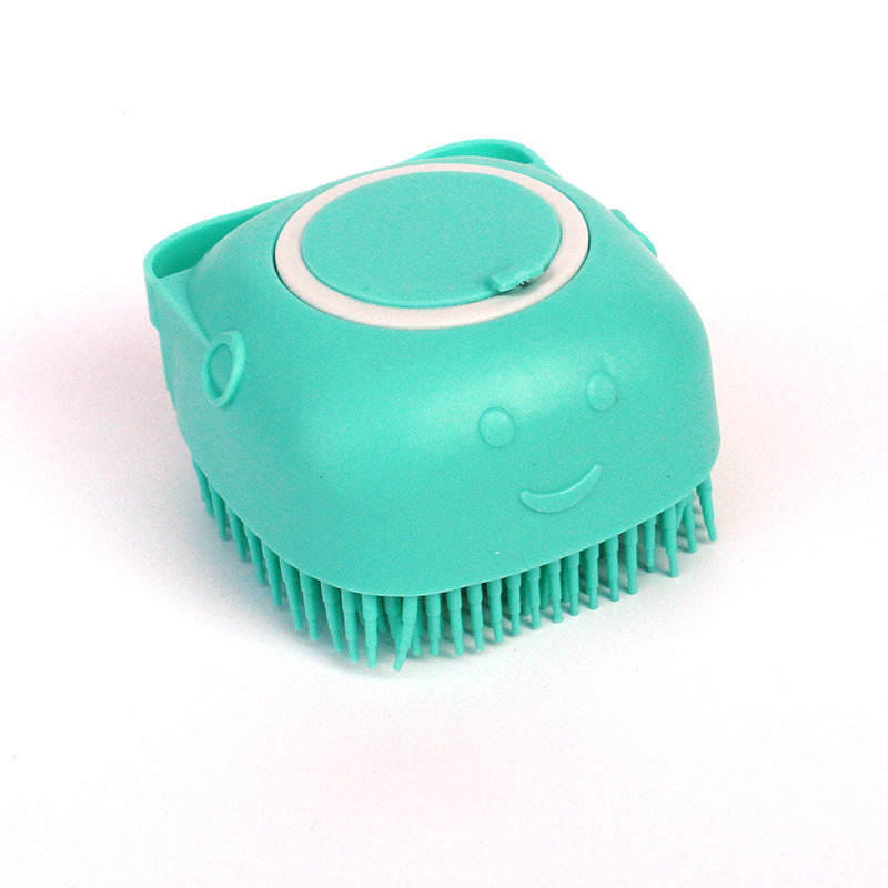 🐶 Silicone Pet Bath Brush 🛁 | Shampoo Dispenser & Massage Grooming Comb for Dogs & Cats 🐱✨