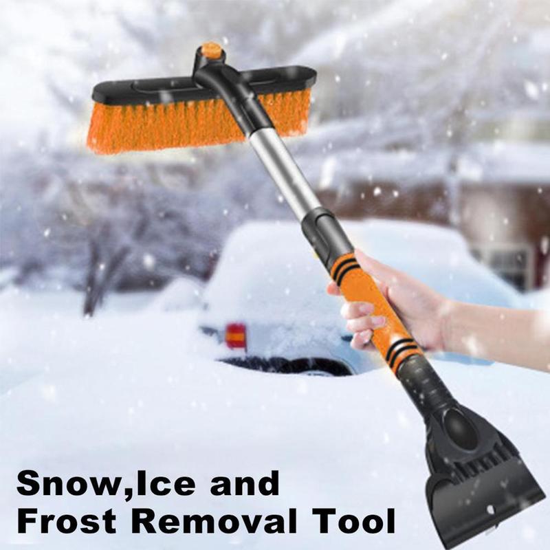 🚗 Extendable Car Snow Brush & Ice Scraper ❄️ | Detachable Windshield Cleaning Tool with Foam Handle 🧹