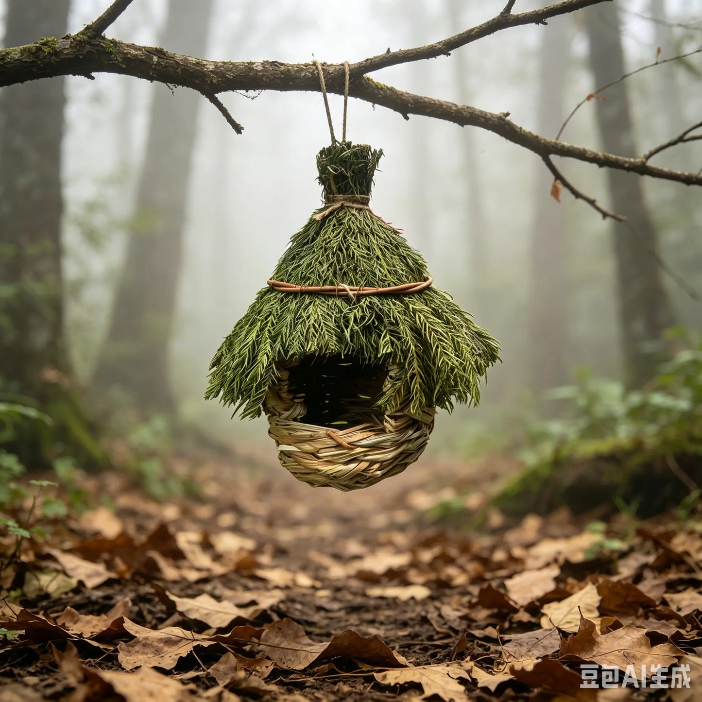 🐦 Handwoven Natural Grass Bird Nest | Handmade Bird House for Garden, Patio, Backyard & Outdoor Decor 🌿