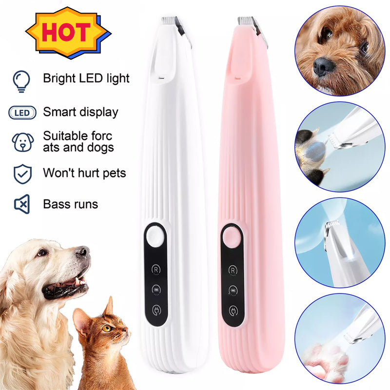 )  🐾 LED Pet Paw Trimmer ✂️ | Rechargeable Electric Grooming Clipper for Dogs & Cats 🐶🐱