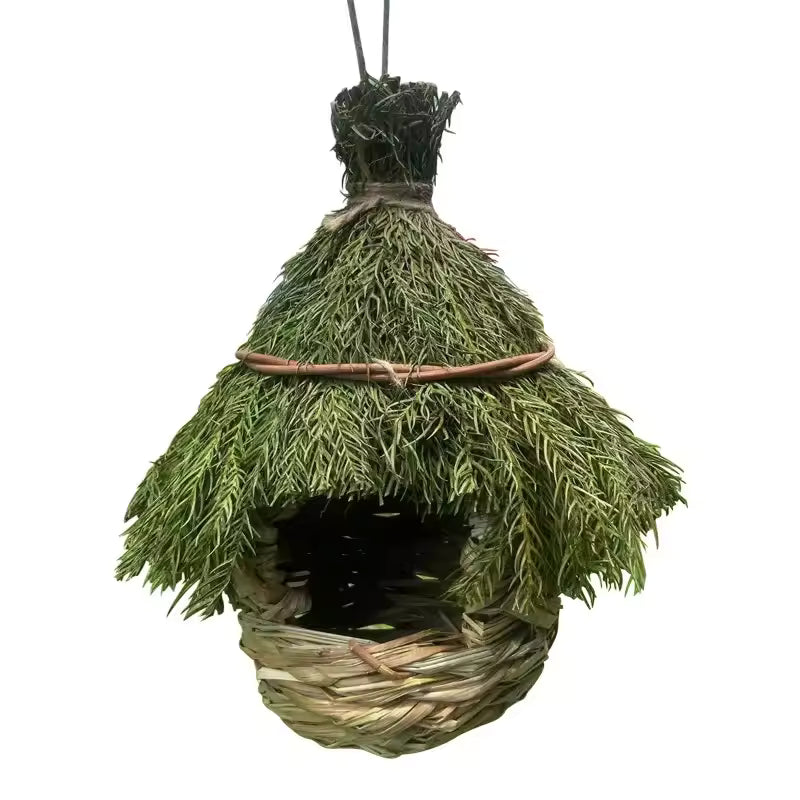 🐦 Handwoven Natural Grass Bird Nest | Handmade Bird House for Garden, Patio, Backyard & Outdoor Decor 🌿