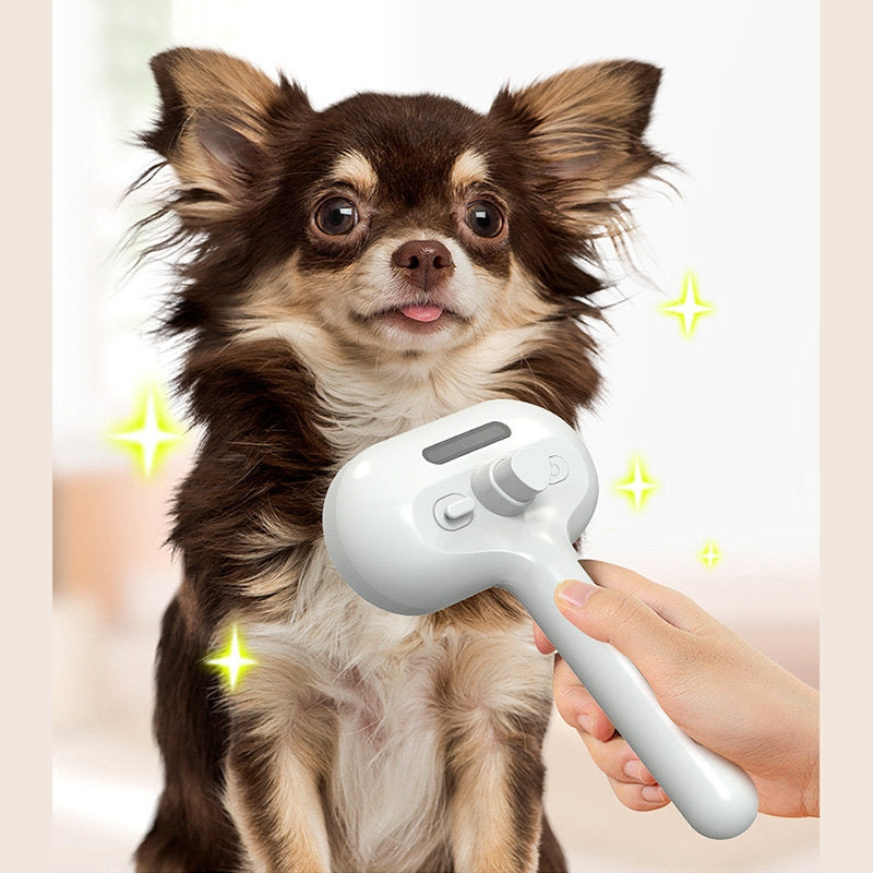 💨 Self-Cleaning Pet Hair Remover Brush 🛁 | Built-in Mist Humidifier Grooming Tool for Dogs & Cats 🐶🐱