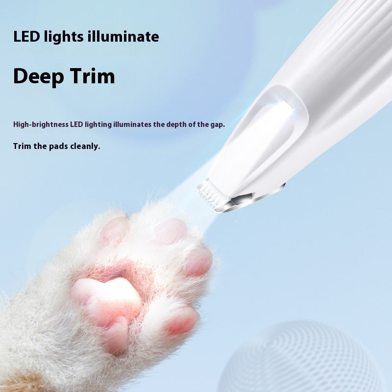 )  🐾 LED Pet Paw Trimmer ✂️ | Rechargeable Electric Grooming Clipper for Dogs & Cats 🐶🐱