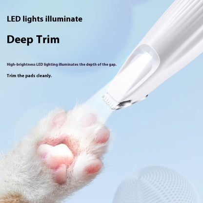 )  🐾 LED Pet Paw Trimmer ✂️ | Rechargeable Electric Grooming Clipper for Dogs & Cats 🐶🐱