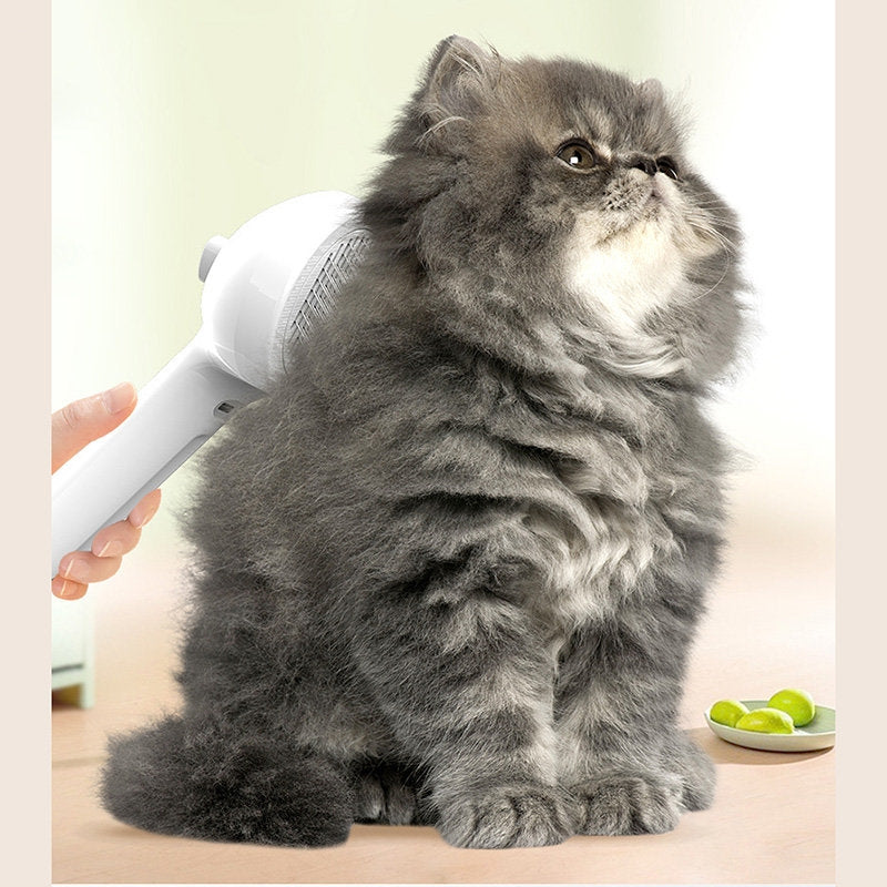 💨 Self-Cleaning Pet Hair Remover Brush 🛁 | Built-in Mist Humidifier Grooming Tool for Dogs & Cats 🐶🐱