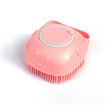 🐶 Silicone Pet Bath Brush 🛁 | Shampoo Dispenser & Massage Grooming Comb for Dogs & Cats 🐱✨