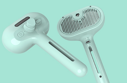 💨 Self-Cleaning Pet Hair Remover Brush 🛁 | Built-in Mist Humidifier Grooming Tool for Dogs & Cats 🐶🐱