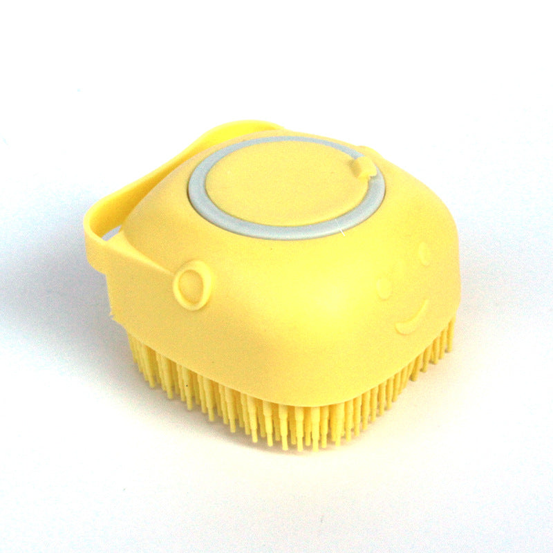 🐶 Silicone Pet Bath Brush 🛁 | Shampoo Dispenser & Massage Grooming Comb for Dogs & Cats 🐱✨