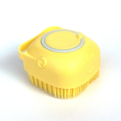 🐶 Silicone Pet Bath Brush 🛁 | Shampoo Dispenser & Massage Grooming Comb for Dogs & Cats 🐱✨