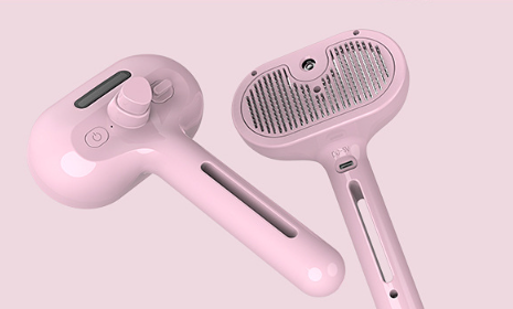 💨 Self-Cleaning Pet Hair Remover Brush 🛁 | Built-in Mist Humidifier Grooming Tool for Dogs & Cats 🐶🐱