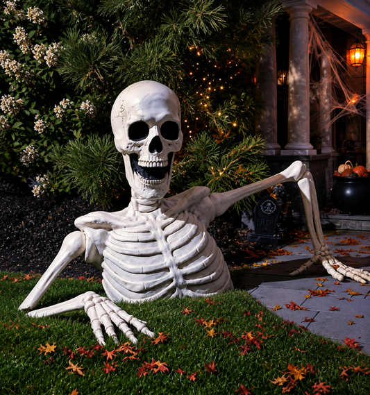 🎃Halloween Sale 50% OFF🔥 Towering Skeleton with LED Eyes & Haunting Sounds