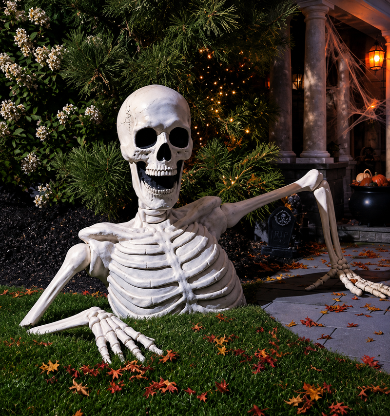 🎃Halloween Sale 50% OFF🔥 Towering Skeleton with LED Eyes & Haunting Sounds