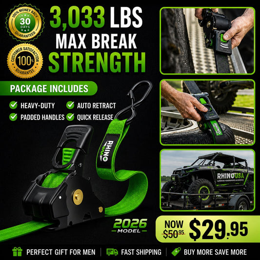 🔥 Selling Fast 50% OFF 🎁 Perfect Gift - Retractable Ratchet Strap ( 2026 Upgraded Edition )