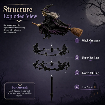 Halloween Early Bird Special 🧙 The Enchanted Witch Garden Wind Spinner